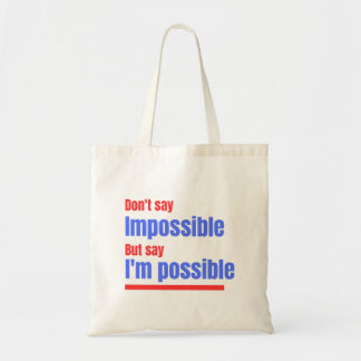 Saco Tote Sou Possível - Bolsa Motivacional