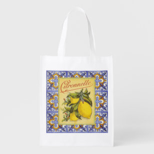Sacola Ecológica Anúncio do limão do vintage, a bolsa de compra