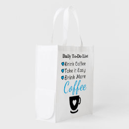 Sacola Ecológica Beba mais café azul