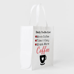 Sacola Ecológica Beba mais café vermelho