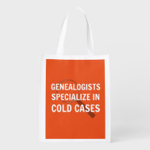 Bolsa de compra Genealogica Reutilizável (Laranja)