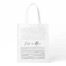 Bolsa de compra reutilizável "Menos é mais"