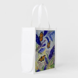 Sacola Ecológica Bolsa de Mercado Reutilizável de Arte de Aquarela 