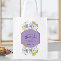 Flores de Mola de Aquarela Bíblia Verso Personaliz