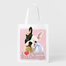Franco Francês Reutilizável - I Heart Bulldog Fran
