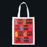 Sacola Ecológica Hanukkah Crazy Noites Tote Bag<br><div class="desc">Noites malucas de Hanukkah, saco branco de dois lados. Todos os elementos design podem ser editados. Todo o texto editável pode ser excluído e substituído por sua própria mensagem. Use a cor, o tamanho e o estilo da sua fonte favorita. Feliz Hanukkah/Chanukah! Estilo: Bag Reutilizável Vá verde e salve o...</div>