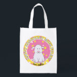 Sacola Ecológica Hanukkah Happy com Lambie rosa<br><div class="desc">Hanukkah Happy com Lambie rosa, saco branco de dois lados. Todos os elementos design podem ser editados. Todo o texto editável pode ser excluído e substituído por sua própria mensagem. Use a cor, o tamanho e o estilo da sua fonte favorita. Feliz Hanukkah/Chanukah! Estilo: Bag Reutilizável Vá verde e salve...</div>
