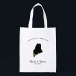 Sacola Ecológica Maine Wedding Bag, Black & Dourado Bolsa<br><div class="desc">Preencha esta bolsa de boas-vindas com guloseimas favoritas para os seus hóspedes aproveitarem quando chegarem ao Maine!</div>