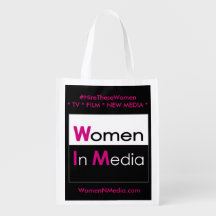 Mulheres na mídia - Saco de compras - Preto