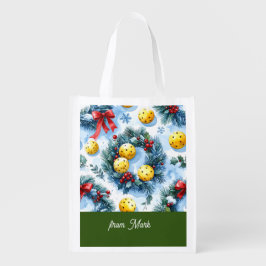 Sacola Ecológica Pickleball   Christmas themed  Grocery Bag