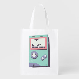 Sacola Ecológica Retro Gameboy LEGO Pixel Art – Reusable Grocery Ba