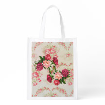 Saco Reutilizável de Rosas Rosa