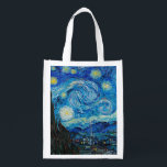 Sacola Ecológica Starry Night por Van Gogh,<br><div class="desc">A famosa pintura de Vincent Van Gogh,  Starry Night.</div>