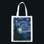 Sacola Ecológica Starry Night Vincent van Gogh Fine Art Painting<br><div class="desc">Vincent van Gogh (holandês, 1853 - 1890) Starry Night, 1889, Oil on canvas Unframed: 73 × 92 cm (28, 7 × 36, 2 pol) Esta pintura mostra a vista da janela virada para leste da sala de asilo de Van Gogh na Santo-Rémy-de-Provence Ele acrescentou uma vila idealizada. Está na coleção...</div>
