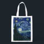 Sacola Ecológica Starry Night Vincent van Gogh Fine Art Painting<br><div class="desc">Vincent van Gogh (holandês, 1853 - 1890) Starry Night, 1889, Oil on canvas Unframed: 73 × 92 cm (28, 7 × 36, 2 pol) Esta pintura mostra a vista da janela virada para leste da sala de asilo de Van Gogh na Santo-Rémy-de-Provence Ele acrescentou uma vila idealizada. Está na coleção...</div>
