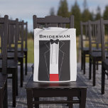 Sacola Ecológica Tuxedo Bridesman Weding Favor Bag Reutilizável<br><div class="desc">Tuxedo Bridesman - Saco Reutilizável. Saco útil e um obrigado útil que você oferece para o Bridesman ou,  se você quiser estilo como compra,  personalize com seu próprio texto</div>