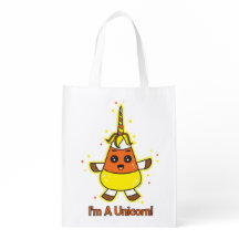 Unicórnio o Dia das Bruxas do milho de doces