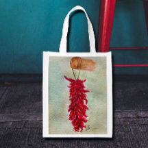 Watercolor Red Chile Ristra Novo México