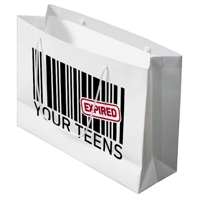 Sacola Para Presentes Grande 20 de Festa de aniversário engraçada (Frente inclinada)