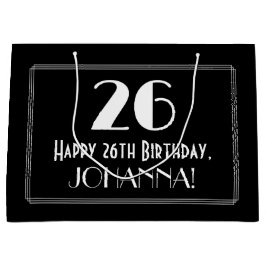 Sacola Para Presentes Grande 26.º aniversário: Art Deco Inspirou Estilo "26", N