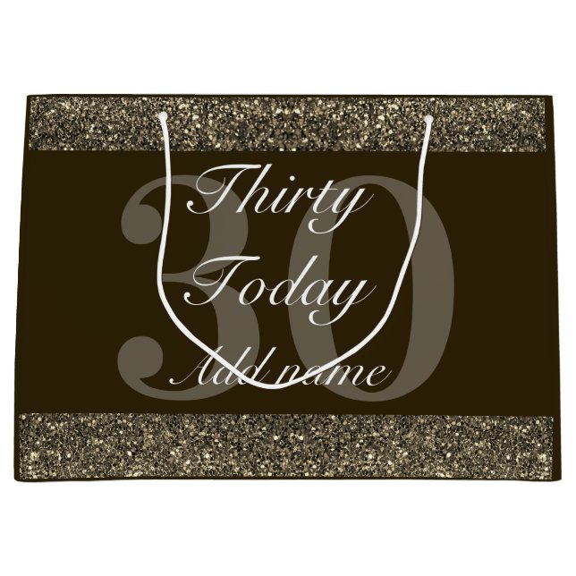 Sacola Para Presentes Grande 30 de presente especial de aniversário personaliza (Frente)