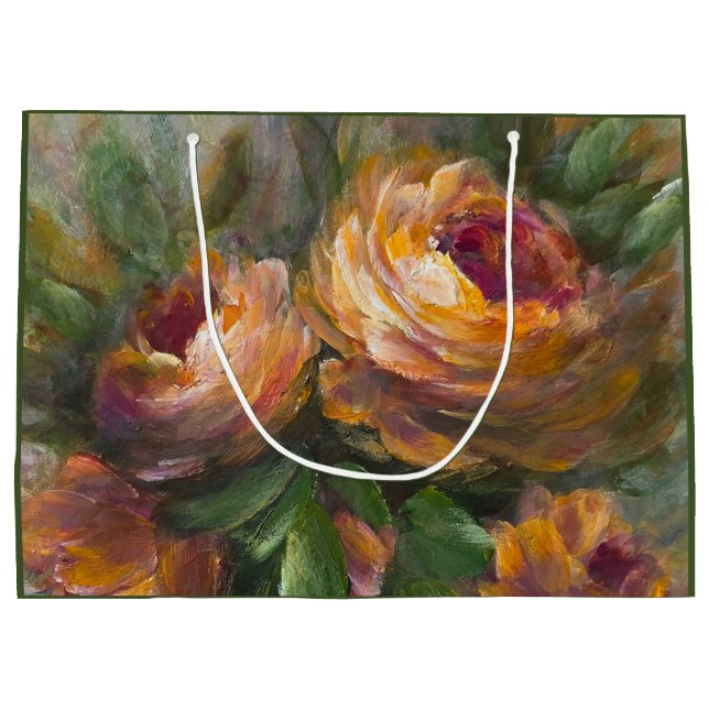 Sacola Para Presentes Grande 315 Rosas (Verso)