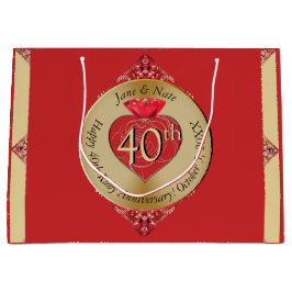 Sacola Para Presentes Grande 40º/15 Ruby Vermelho