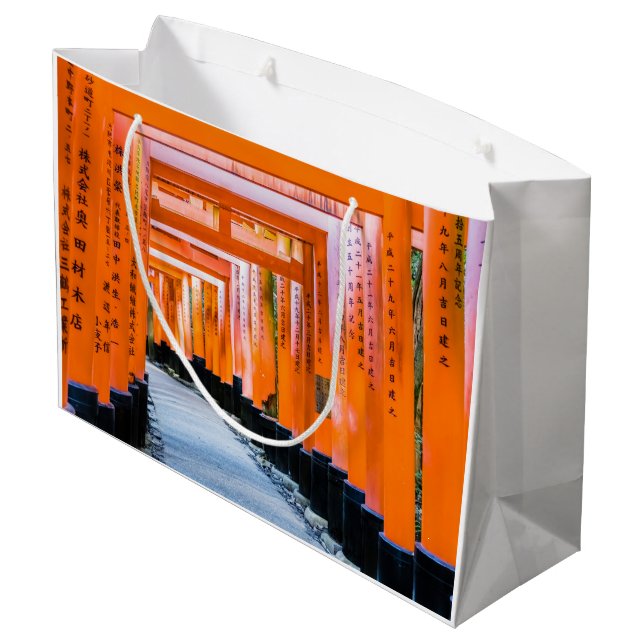 Sacola Para Presentes Grande 50 tons de laranja - Senbon Torii, Quioto (Verso inclinado)