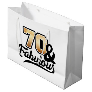 Sacola Para Presentes Grande 70 Festa de aniversário das damas