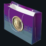 Sacola Para Presentes Grande 8º aniversário do casamento Bronze Emblem Bag.<br><div class="desc">Meu gráfico metálico original adorando a bolsa de presente de seu amado no seu 8º aniversário de casamento em bronze,  o que poderia ser mais doce?!</div>