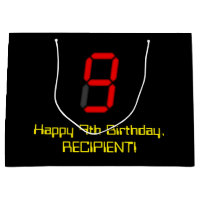 9º aniversário: Estilo de Relógio Digital Vermelho