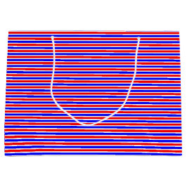 Sacola Para Presentes Grande 9º aniversário personalizado azul vermelho