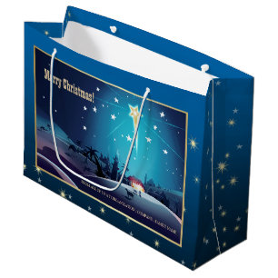 Sacola Para Presentes Grande A estrela de Bethlehem. As bolsas feitas sob
