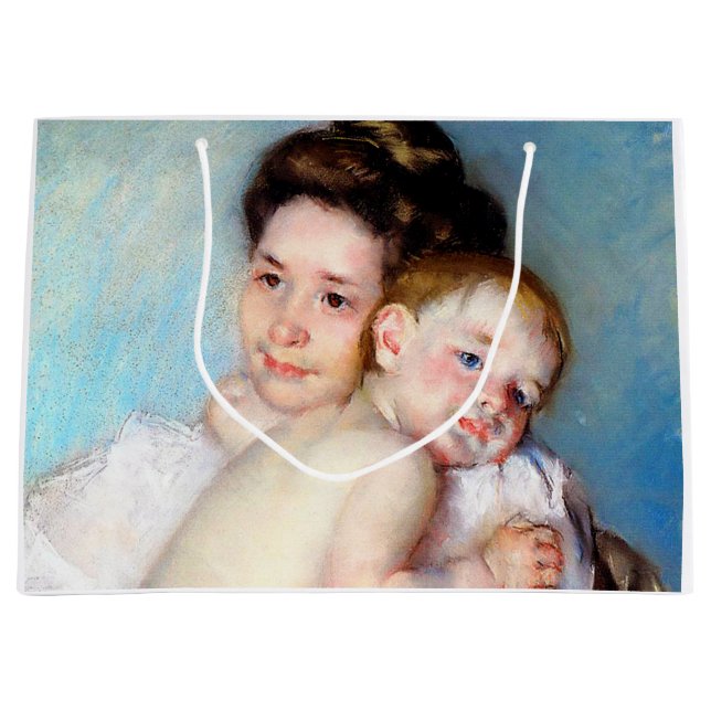 Sacola Para Presentes Grande A Jovem Mãe, Cassatt (Frente)