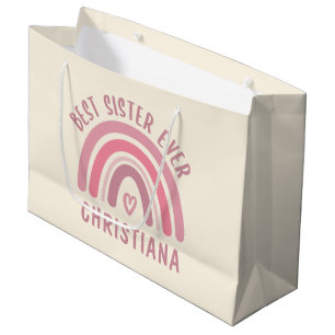 Sacola Para Presentes Grande A Melhor Irmã Personalizada De Irmã Cotovelada Do