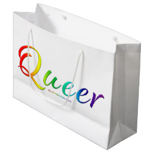 Sacola Para Presentes Grande A palavra única expressiva e estranha de SlipperyJ