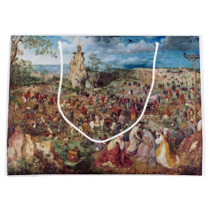 Sacola Para Presentes Grande A procissão ao Calvário, Pieter Bruegel