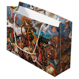 Sacola Para Presentes Grande A queda dos anjos rebeldes, Pieter Bruegel Grande