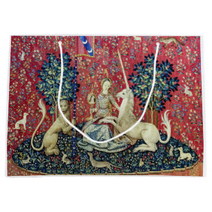 Sacola Para Presentes Grande A Senhora e o Unicórnio, Visão