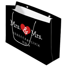 Sacola Para Presentes Grande A Sra. e a Sra. Duas Brides Personalizáveis