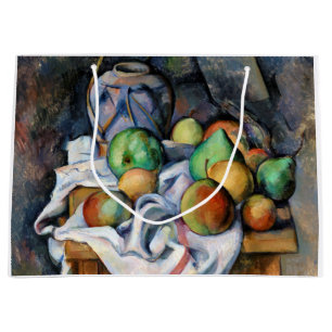 Sacola Para Presentes Grande A vida com Frutas, Paul Cezanne