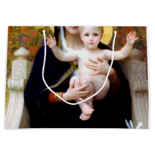 Sacola Para Presentes Grande A Virgem da Lily, Bouguereau