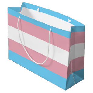 Sacola Para Presentes Grande A visibilidade da bandeira do orgulho transgênero