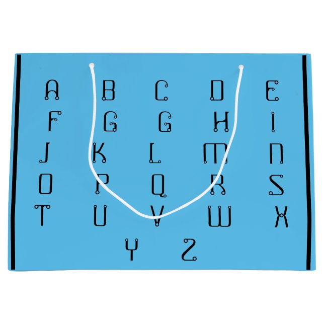 SACOLA PARA PRESENTES GRANDE ABC _BEAUTIFUL_BLACK_BLUE (Frente)