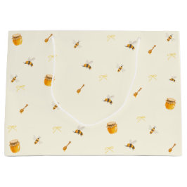 Sacola Para Presentes Grande Abeja Melífera Amarela Caprichosa