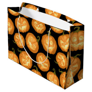 Sacola Para Presentes Grande Abóboras de Halloween
