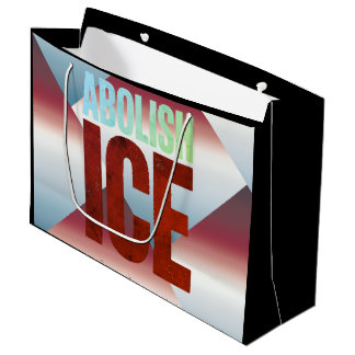 Sacola Para Presentes Grande Abolish ICE Minimalist Protest Typography Design