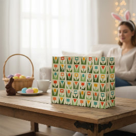 Sacola Para Presentes Grande Abstract Spring Flowers Large Gift Bag