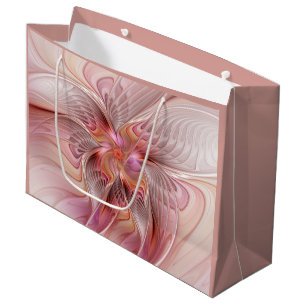 Sacola Para Presentes Grande Abstrato Butterfly Fantasy Fractal Arte Colorida