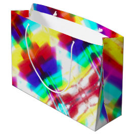 Sacola Para Presentes Grande Abstrato Popart Primário Arco-Íris Saco de Present